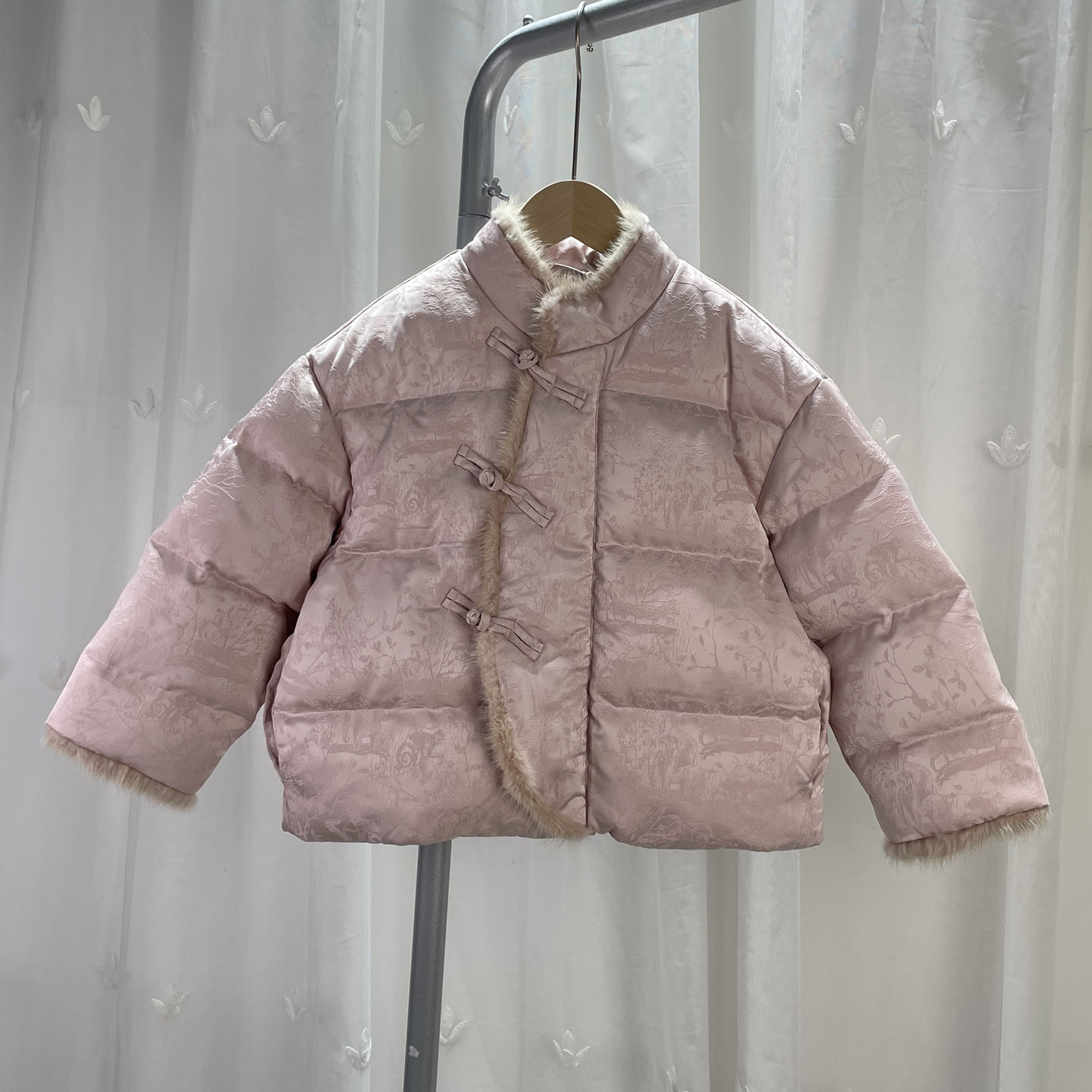 抱品牌撤柜童装中大童女童国风盘扣羽绒服儿童冬季新中式鸭绒外套