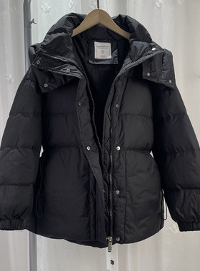 BJS品牌折扣童装大童女童连帽羽绒服学生儿童冬季鸭绒外套 少女装