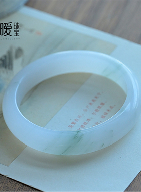天然天山翠手镯一物一图女饰品