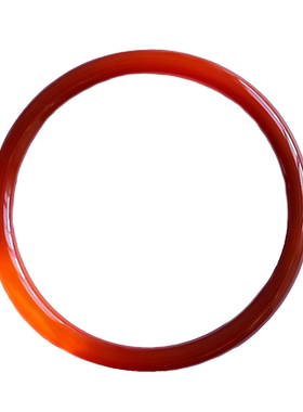 天然红玛瑙手镯玉髓水晶圆条女款