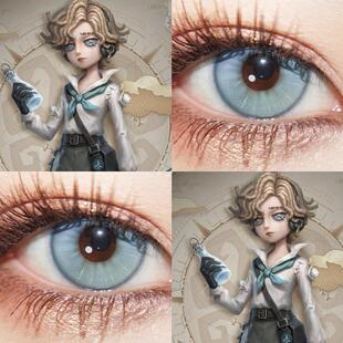 气象学家cos美瞳日抛蓝色第五人格大小直径二次元彩色隐形眼镜JA