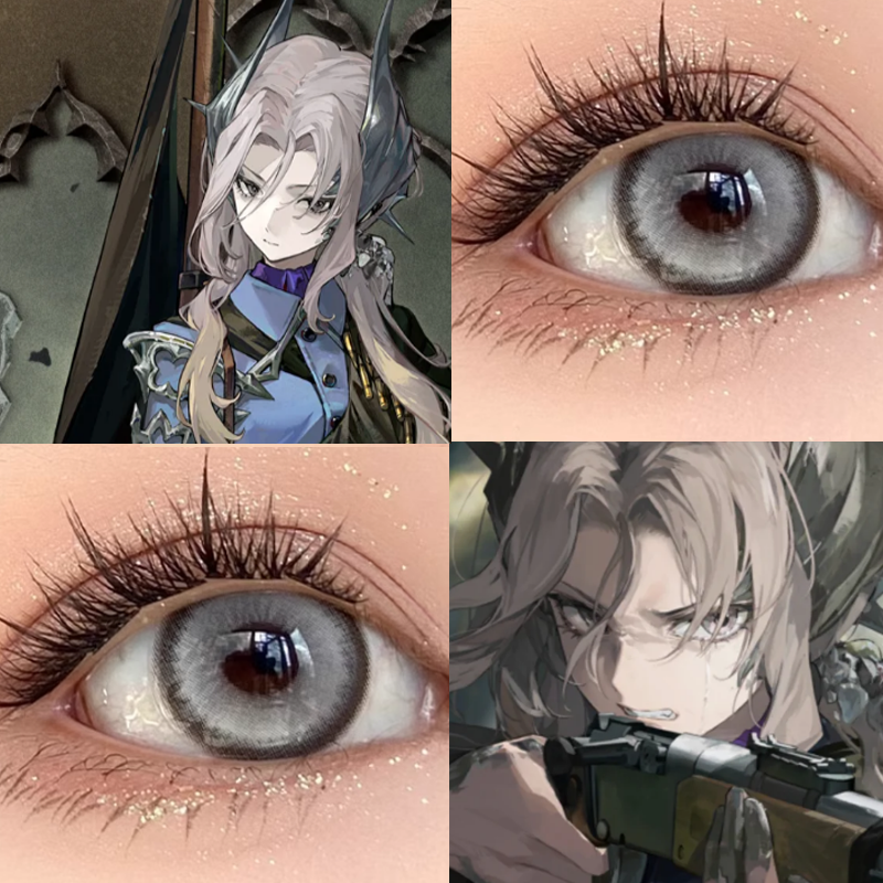 玛丽安娜cos美瞳日抛灰色重返未来1999太空银灰跃动心跳灰显色JA