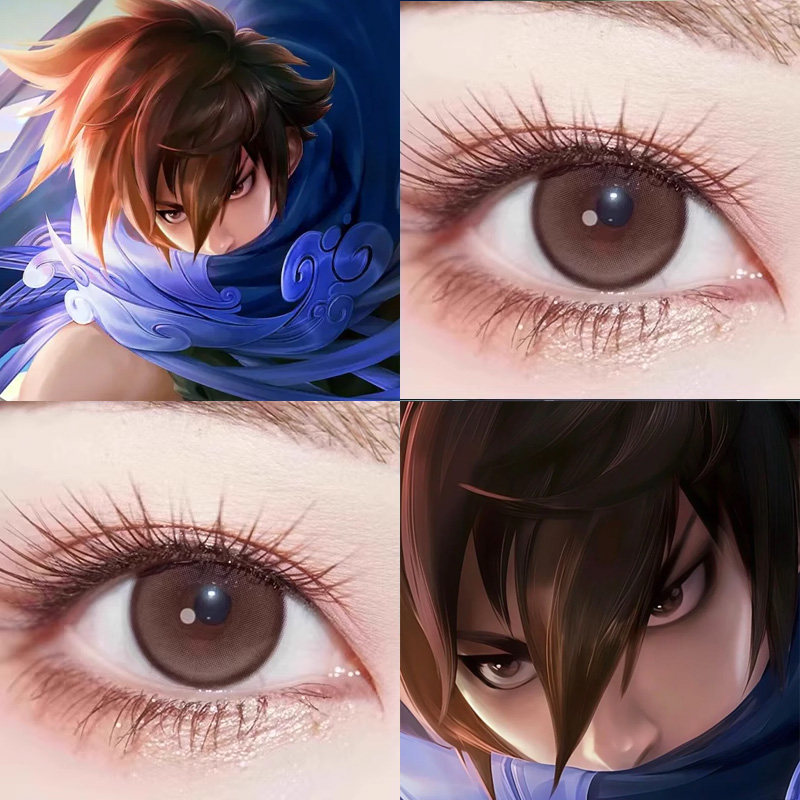 王者荣耀澜COS美瞳绪露卡栀子可可小鹿棕薄荷甜棕无畏琥珀显婷Ja