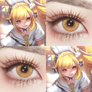 安琪拉时之奇旅COS美瞳王者荣耀金耀泉帝王金金羽秘境显色日抛Ja