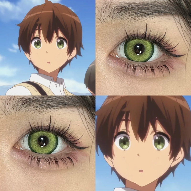 富樫勇太cos美瞳日抛显色中二病也要谈恋爱隐形眼镜男混血正品JA