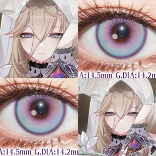 阿波尼亚cos美瞳蓝色日抛崩坏星穹铁道3水水冰月女星岚紫申鹤贺JA