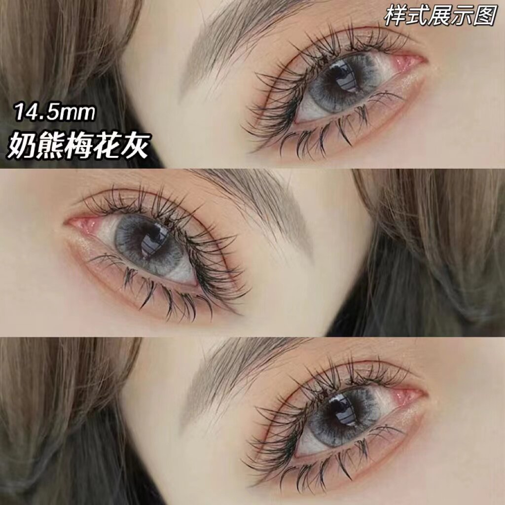 超大直径梅花黛西灰美瞳年抛大直径灰色学生隐形眼镜官网直邮LV