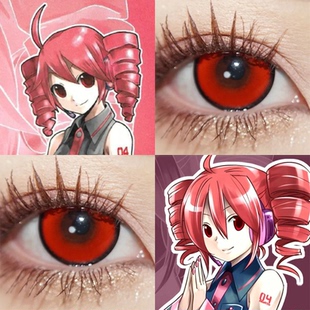 重音tetocos美瞳虚拟歌姬初音未来红色小大直径隐形眼镜漫展佳ja