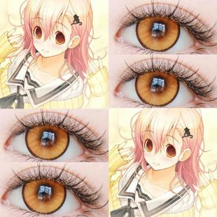 向日葵cos美瞳日抛橙君与彼女与彼女之恋显galgame隐形眼镜漫展JA