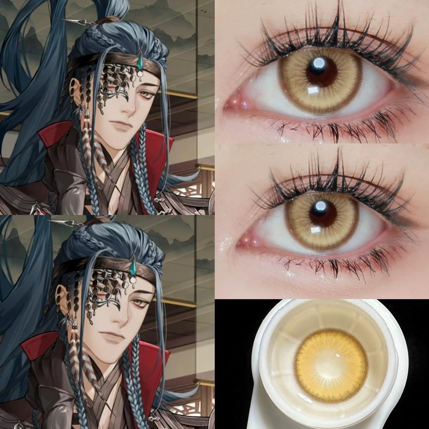  张辽cos美瞳半年抛代号鸢如金色小大直径彩色隐形眼镜黄金星球ZQ