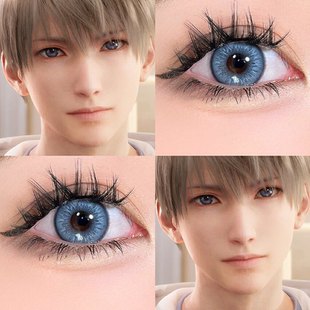 沈星回cos美瞳半年抛大直径蓝色混血显色漫展cosplay隐形眼镜JA