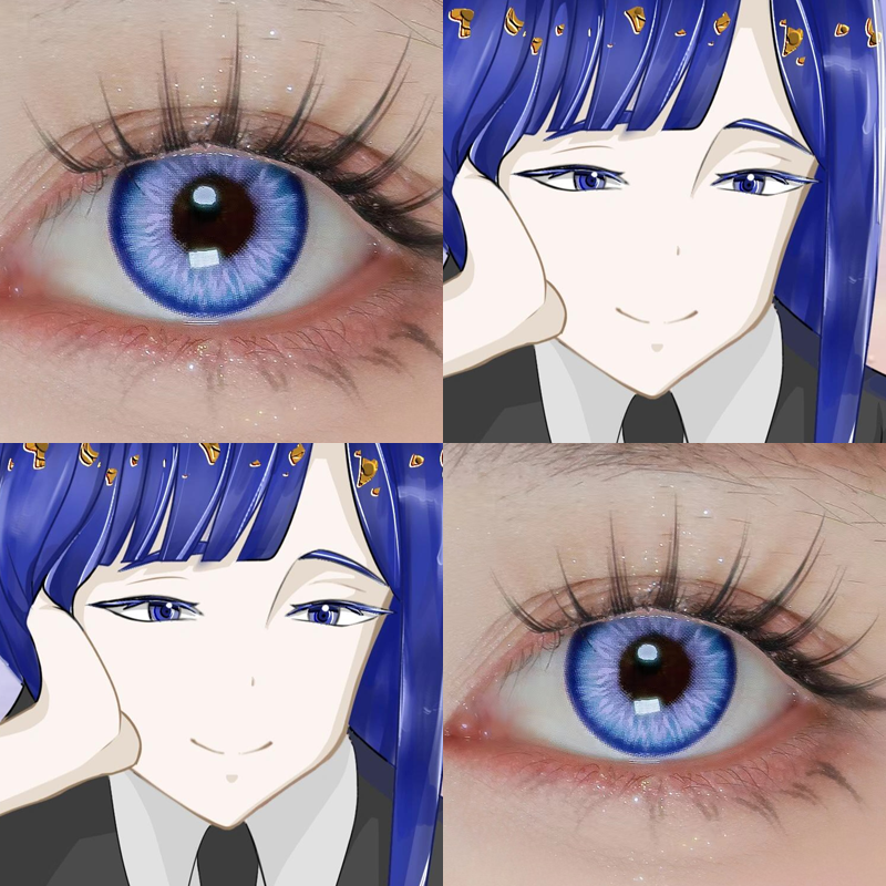 青金石拉碧丝cos美瞳宝石之国蓝色显色混血日抛两十片年cos漫展JA