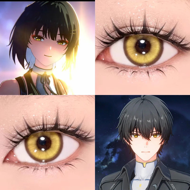 鸣潮漂泊者cos美瞳男女金魔王神启之眼黄金魔法月见枫显色黄婷Ja