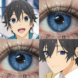 宫村伊澄cos美瞳堀与宫村蓝色小大直径半年抛隐形眼镜漫展正品hn