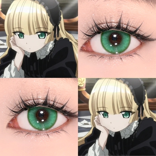 维多利加cos美瞳祖母绿山岚绿溏心珠蓝绿绿豆奶昔惊蛰绿正品启hn