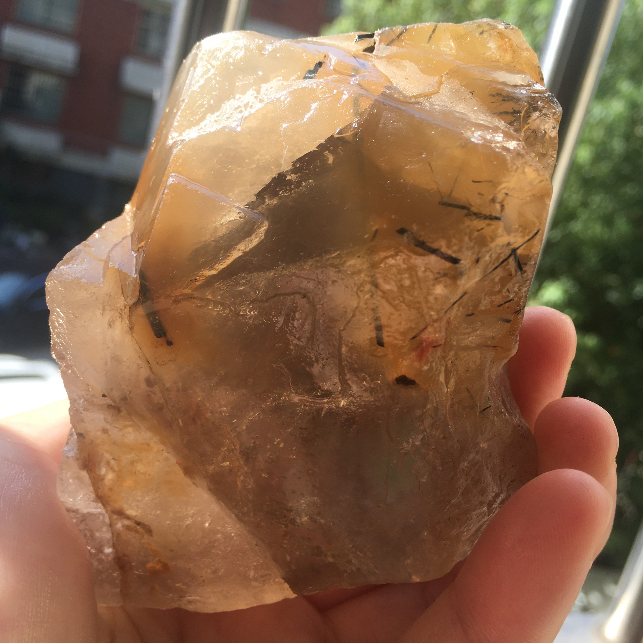 天然黑发晶 水晶原石摆件黄水晶矿石标本一物一图家居办公室装饰