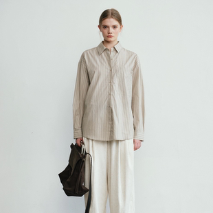 竖条纹休闲宽松简约衬衫 Aevum 新品 2025秋季 Form