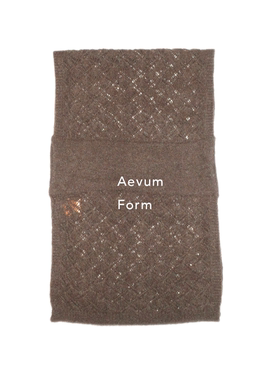 Aevum Form 2025秋季新款牦牛绒羊绒混纺镂空交叉围巾
