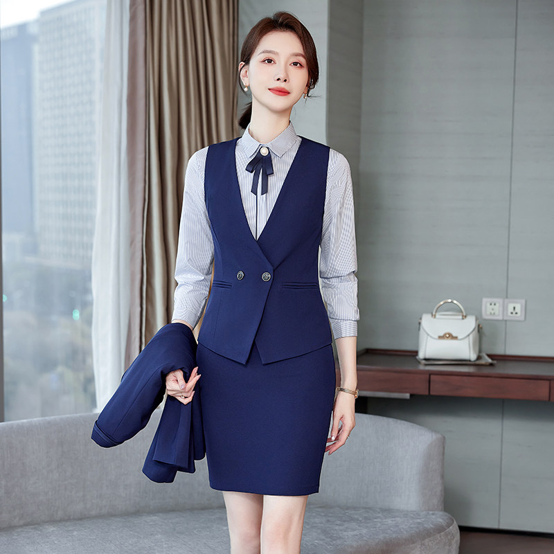 酒店前台接待经理工作服高端美容院KTV服务员工作服职业马甲套装