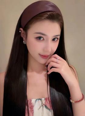 微醺迷迭紫~优雅韩女氛围感 气质宽边水嘟嘟紫色发箍高颅顶头饰女