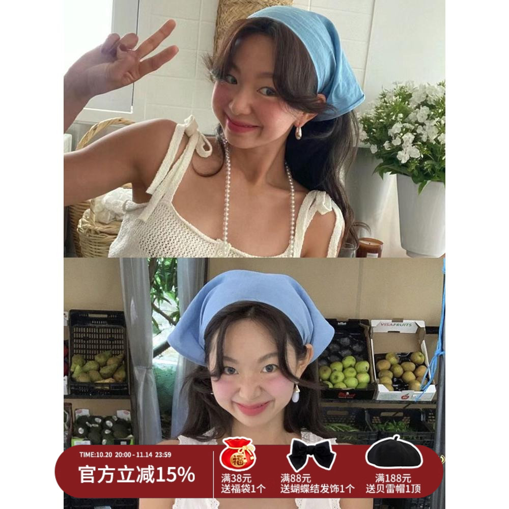 fever同款三角巾女包头