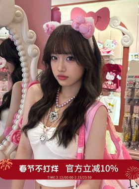 白色hellokitty发箍女2025新款可爱kitty蝴蝶结头箍洗脸洗漱发卡