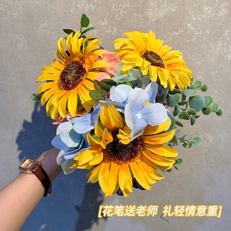 스승의 날 선물 크리 에이 티브 꽃 펜 카네이션 시뮬레이션 꽃 볼펜 유치원 졸업 선물 교사의 서명 펜