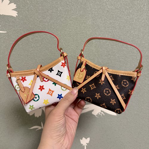 两件包邮【mini零钱包】迷你老花carryall菜篮子手提包散钱包卡包