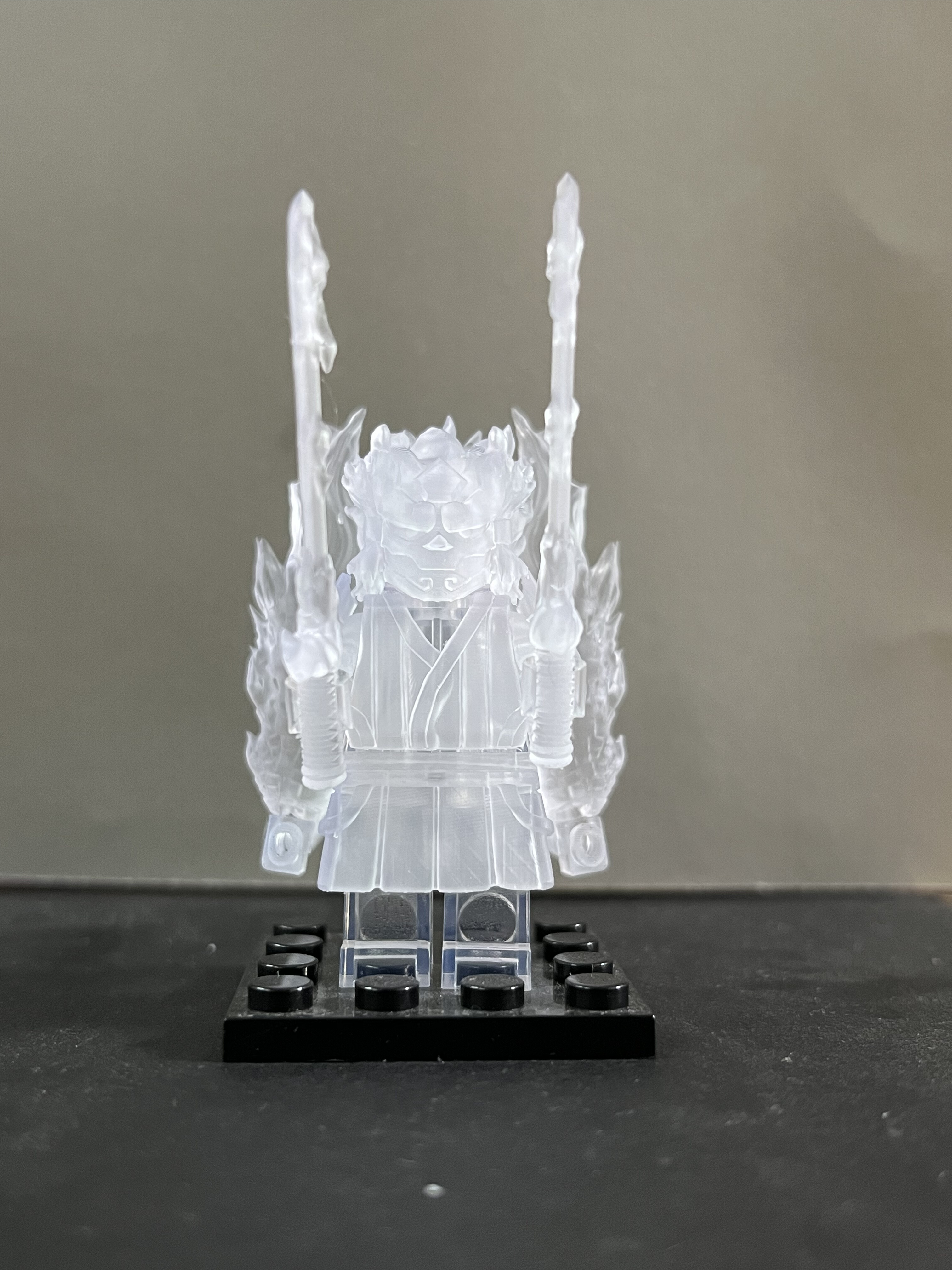 【白模】火影忍者透明宇智波斑须佐第三方人仔积木光固化3D打印