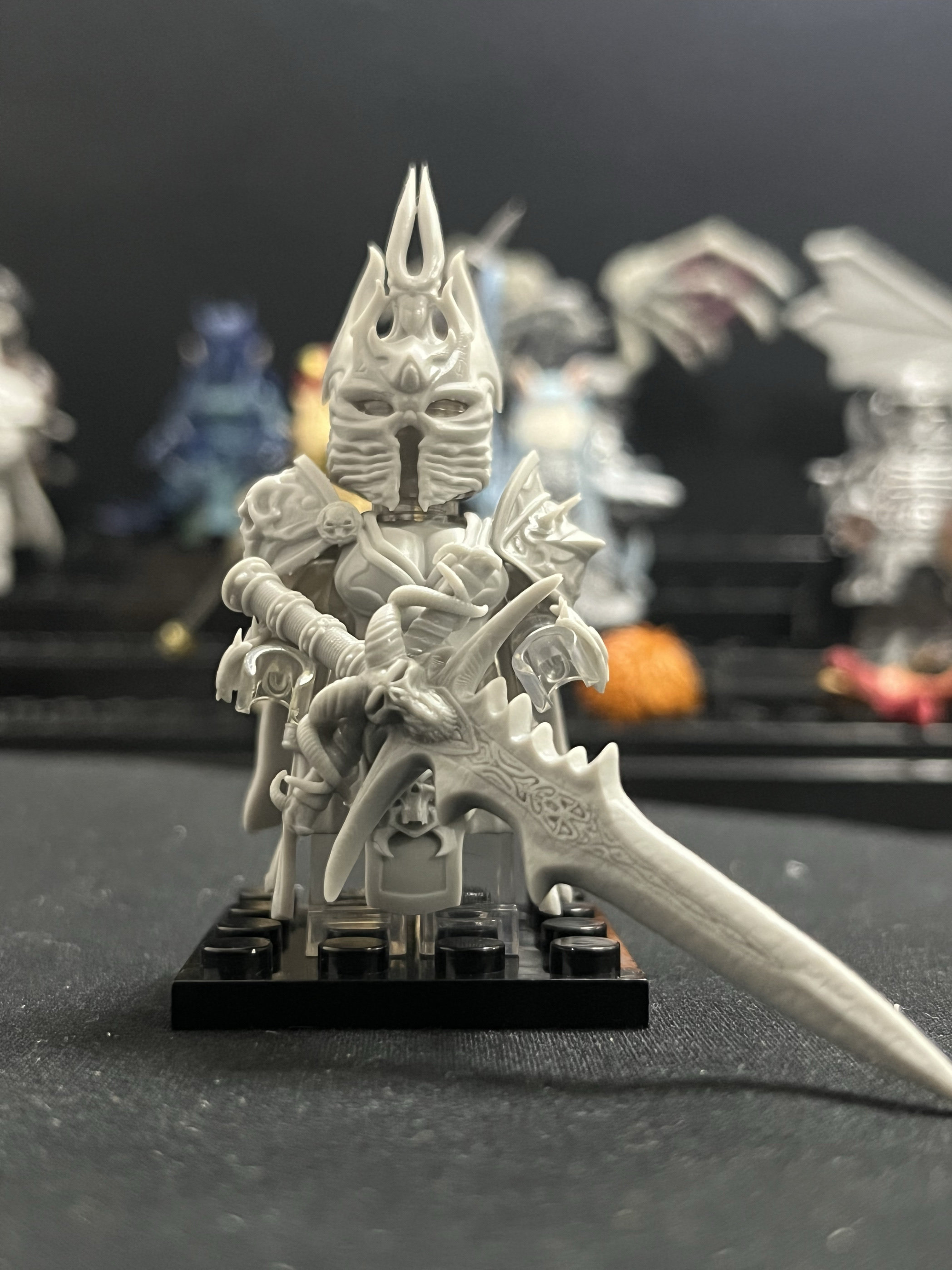 【白模】魔兽世界女巫妖王第三方人仔积木光固化3D打印穿戴装备