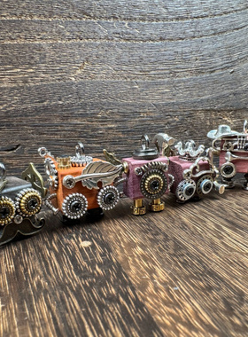 跨境朋克机器人吊坠挂件红木钥匙