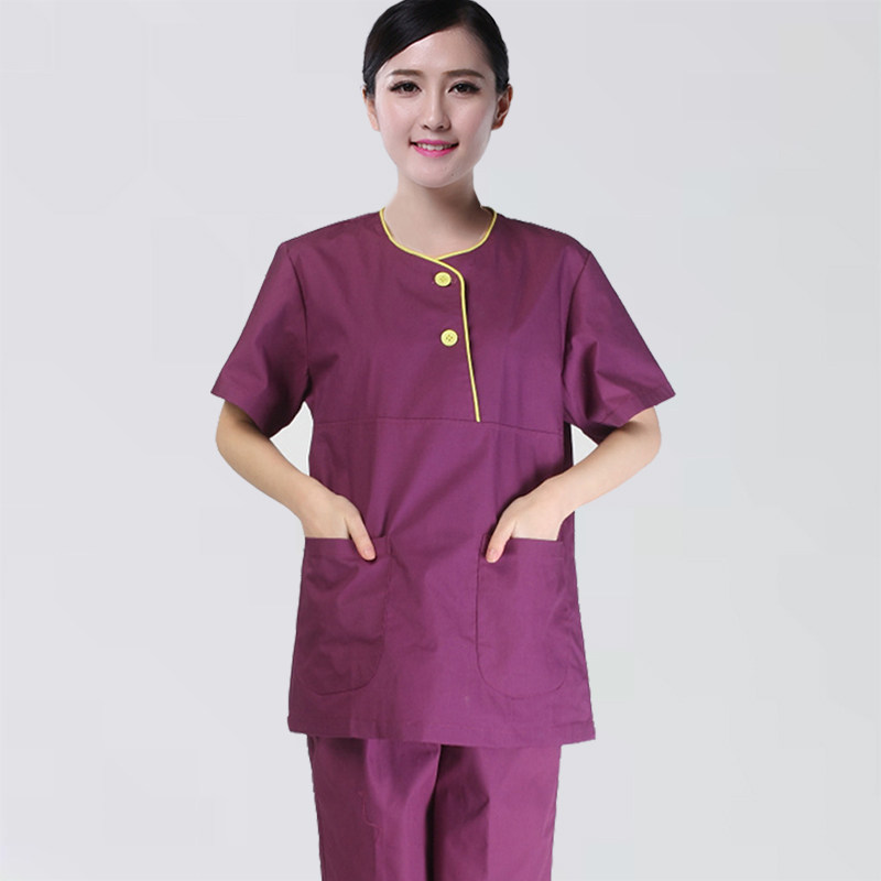 湖蓝加蓝边洗手衣韩版分体套装男女护士服美容服手术服医生服蓝色,女装/女士精品,医护制服,淘宝优惠券,粉丝福利购,淘宝优惠卷