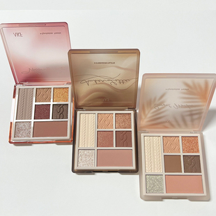 AKF眼影盘正品液体彩妆大地色系哑光橘棕珠光爆闪腮红高光修容女