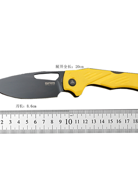 SRM外贸版三刃木239L-GB折叠刀随身日用折刀G10手柄14C28N钢EDC