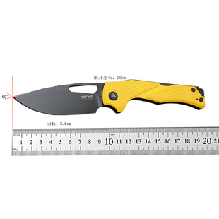 SRM外贸版三刃木239L-GB折叠刀随身日用折刀G10手柄14C28N钢EDC