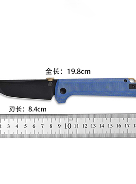 北山物志 斩平价版轴米卡塔手柄EDC折叠刀D2钢黑色涂层户外水果刀