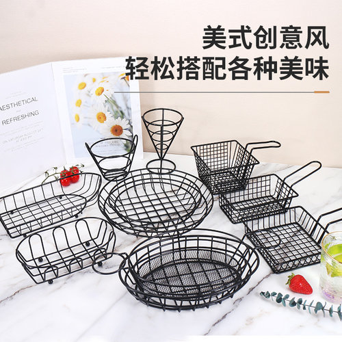 迷你炸蓝不锈钢薯条滤网