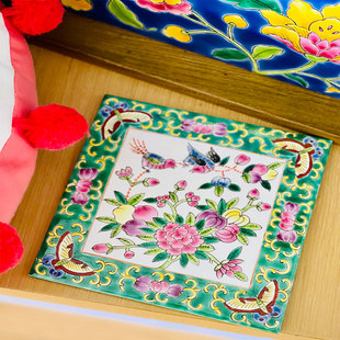 茶杯垫高两河手绘陶瓷器隔热垫锅碗餐垫瓷砖墙砖踢脚线墙面砖花砖