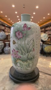 玉胎瓷花瓶高两河大师款高端陶瓷花瓶玄关条案酒店大堂新中式装饰