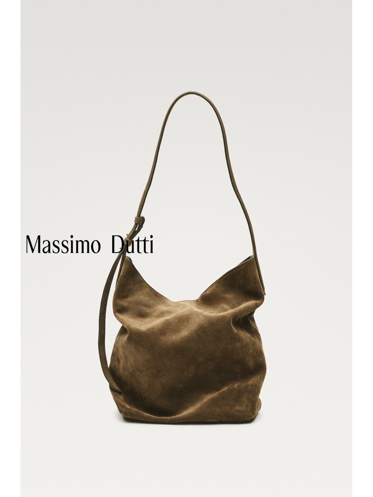 Massimo Dutti Qadın Süet Dəri Bucket Çanta