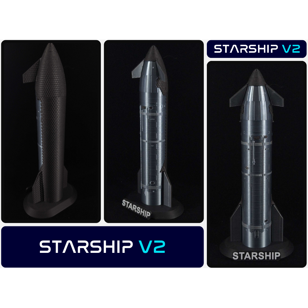 V2版星舰模型SpaceX火箭模型飞机模型马斯克男孩礼物STARSHIP V2