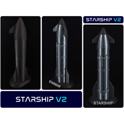 V2版星舰模型SpaceX火箭模型飞机模型马斯克男孩礼物STARSHIP V2