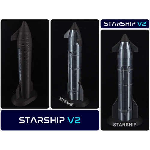 V2版星舰模型SpaceX火箭模型飞机模型马斯克男孩礼物STARSHIP V2