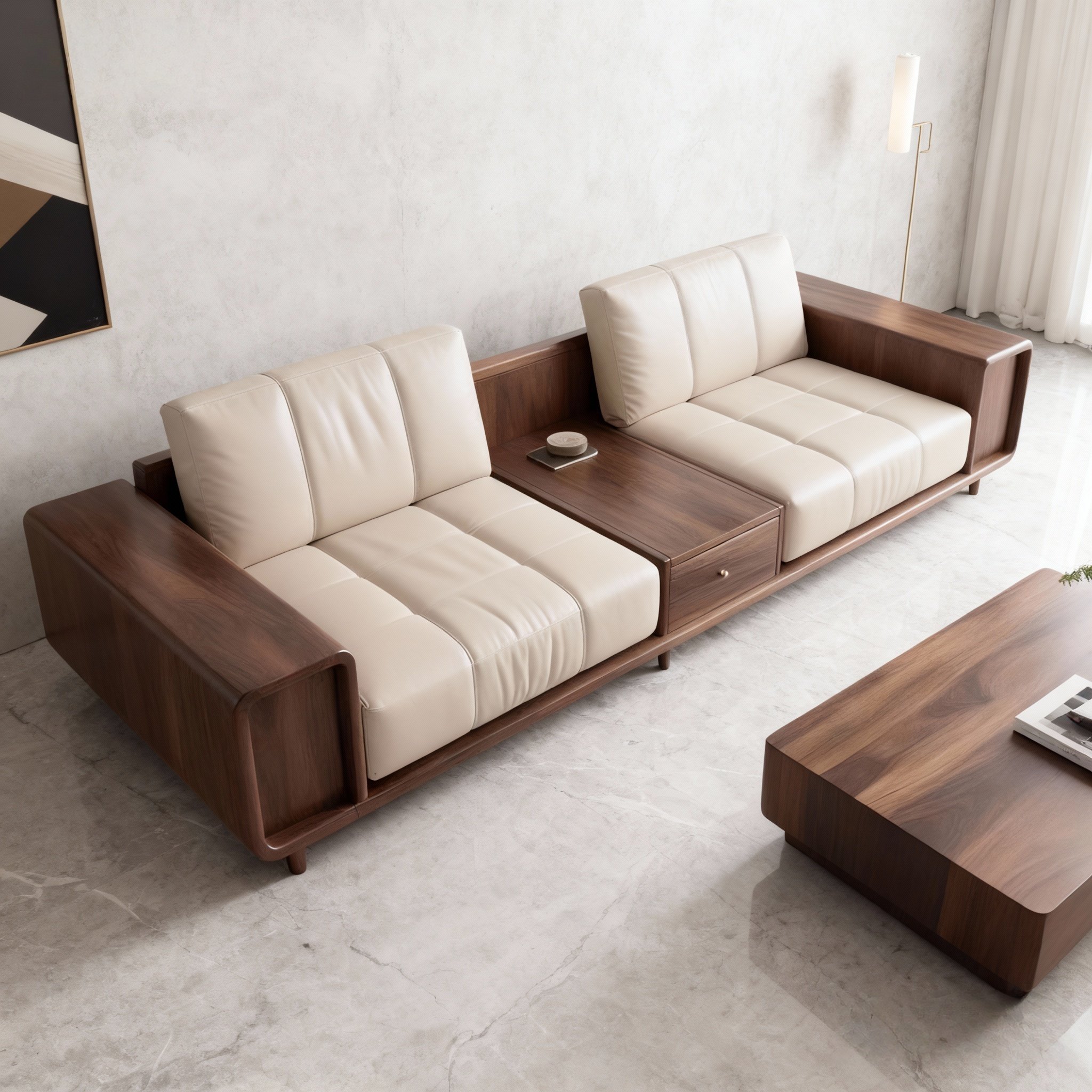 宋式美学北黑胡桃木直排沙