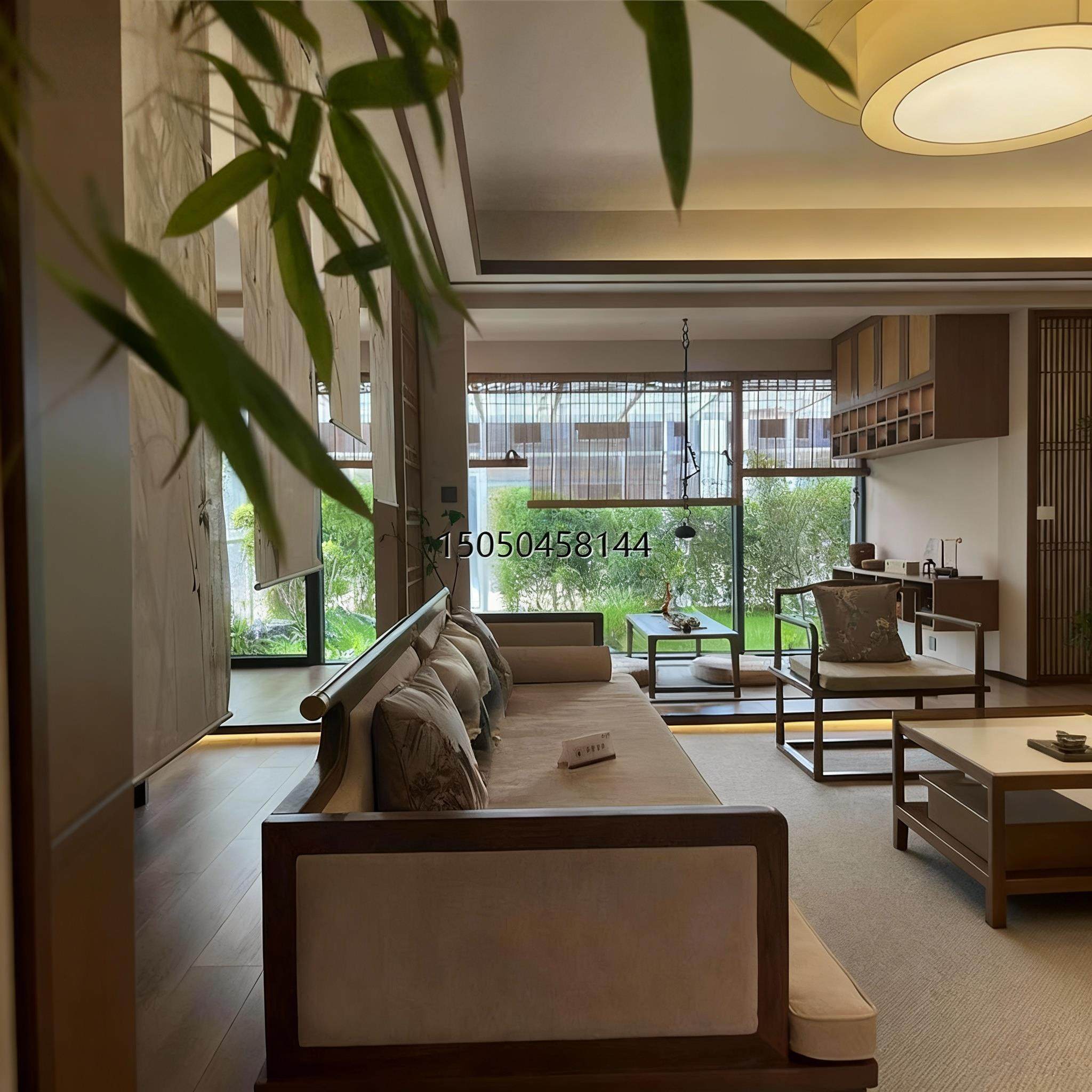 宋式实木直排沙发组合简约