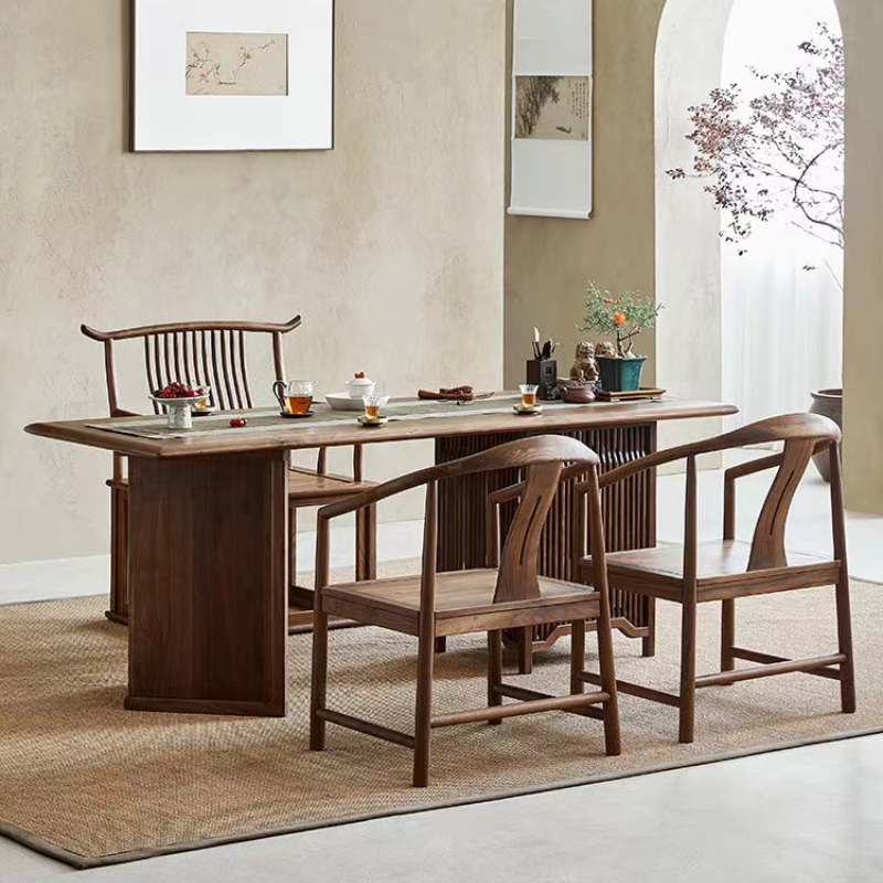 新中式茶桌椅组合办公室功