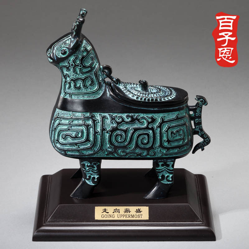 百子恩  麒麟尊 神兽尊 青铜器 春秋时期 仿古摆件 家居装饰 送礼