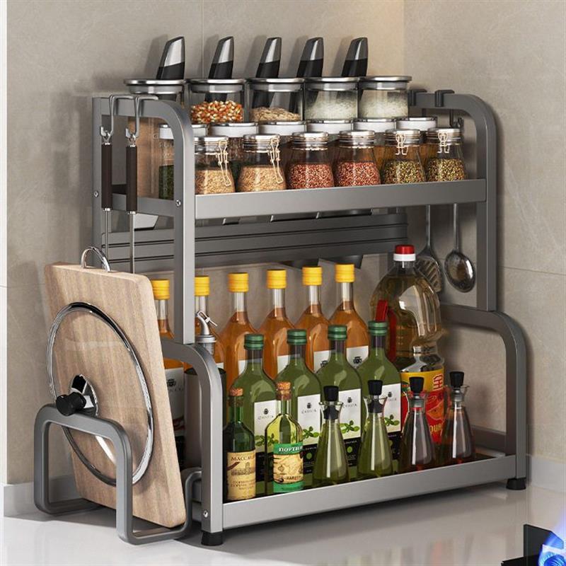 Three layer iron seasoning rack, kitchen storage rack置物架