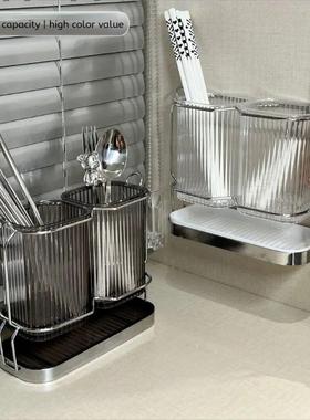Wall Mounted Kitchen Cutlery Organizer Light Luxury Chopstic