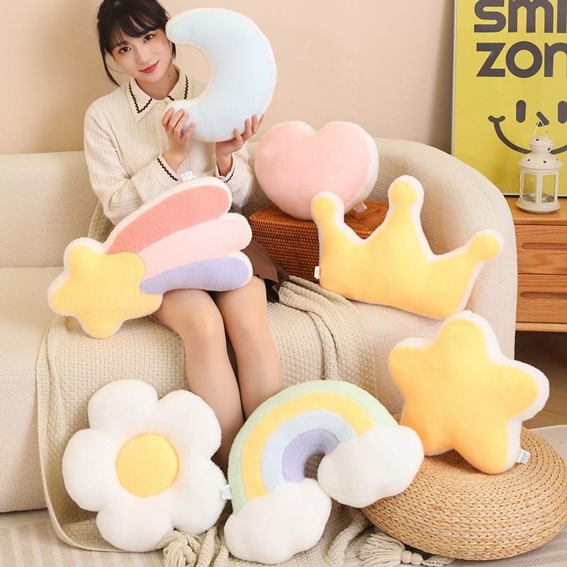 2024Ins star pillow rainbow cushion plush toy bedside pillow